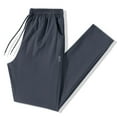 thumbnail image 5 of Men's Casual Pants Men's Straight Slim Casual Quick Drying Stretch Sweatpants Grey 5XL, 5 of 5