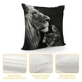 thumbnail image 4 of Orinice Lion Bird Black and White Decorative Throw Pillow Cover for Home Couch Living Room Bed Sofa 18x18in, 4 of 5
