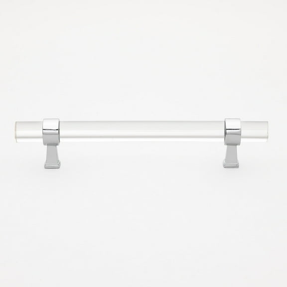 GlideRite 5 in. Center Acrylic Cabinet Bar Pulls, Polished Chrome, Pack of 10