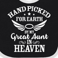 thumbnail image 4 of Inktastic Handpicked for Earth by My Great Aunt in Heaven Boys or Girls Baby Bib, 4 of 4