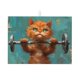 thumbnail image 1 of Fotbe Strong Kitten Lifting Weights Alfombrilla de Secado para Cocina con Estampado, 18x24 Pulgadas, 1 of 7