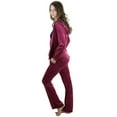 thumbnail image 2 of ToBeInStyle Women's Velour Tracksuit Zip-Up Hooded Jacket and Matching Pants, 2 of 8
