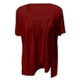 thumbnail image 7 of Ediodpoh Women's Casual Basic Crew Neck T Shirt Summer Fashion Top with Ruffle Detail for Daily Wear Vacation Outfit Womens Tops M, 7 of 7