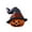 Gray, variant on XHKUYI Halloween Pumpkin Figurines 4.7 inches, Halloween Pumpkin Ornament with Witch Hat, Horror Smiling Grin Pumpkin Miniature Figurine for Table Home Party Display