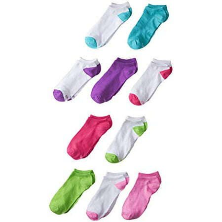 Hanes Girls Socks, 10 Pack No Show (Little Girls & Big (Best No Show Socks For Keds)