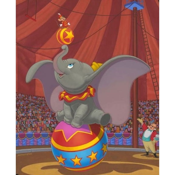 DIY 5D Dumbo Diamond Painting Kits for Adults, Diamond Art for Beginner，Cartoon Diamond Painting Full Drill，for Home Wall Decor Festival Gift 12x16 Inch