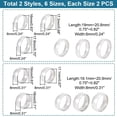 thumbnail image 3 of 24pcs Titanium Steel Plain Simple Band Rings 7 Sizes Blank Removable Core for Wood Turning Jewelry Making for making, 3 of 6