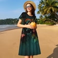 thumbnail image 3 of Lsque Five Nights At Freddy'S Print Women's Casual Dress T-Shirt Summer Short Sleeve Scoop Neck Swing Dresses, 3 of 7