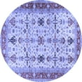 thumbnail image 1 of Ahgly Company Indoor Round Oriental Blue Traditional Area Rugs, 8' Round, 1 of 4