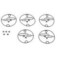 thumbnail image 1 of 5 Pack Replacement Gaskets for Briggs & Stratton 698781 Carburetor, 1 of 4
