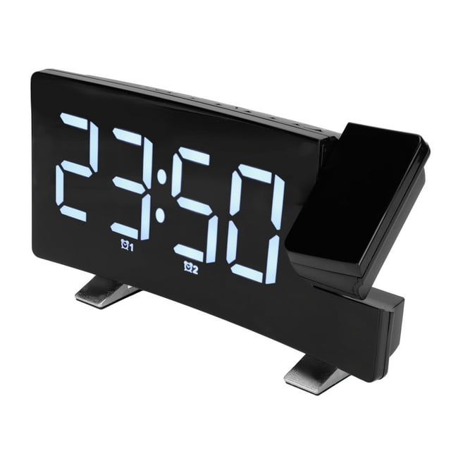 Réveil Numérique, Grand Affichage Miroir à Chiffres, Réveils à Opération Simple, Alarme de Chevet, Répétition, Sans Tic-Tac, Variateur de Luminosité Complet, Réveil Numérique pour Chambre
