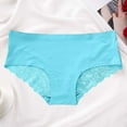 thumbnail image 2 of Riecok Women Underwear Panties Lace Stretch Plus Size Breathable Full Front Back Coverage Underwear Sky Blue M, 2 of 8
