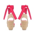thumbnail image 4 of Alpargata De Plataforma Con Yute Para Mujer Listón Estilizado Lona Fucsia, 4 of 5