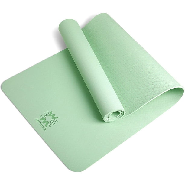 KSCD Yoga Mat Eco Friendly TPE Non Slip Yoga Mats By SGS Certified with  Carrying Strap,72x24 Extra Thick 1/4 for Yoga Pilates Fitness, Best Gift  for Lover 