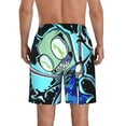 thumbnail image 3 of Invader Zim Men's Beach Shorts Swim Trunks Casual Quick Dry Board Shorts Swimwear with Mesh Lined and Pockets, 3 of 8