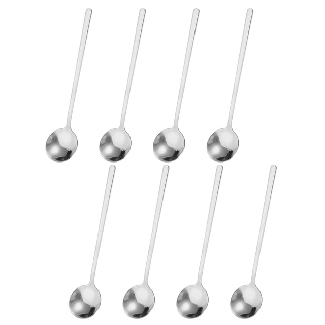 Unique Bargains 8Pack 5' Stainless Steel Espresso Spoons Mini Coffee Spoon Teaspoon, Silver