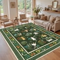 thumbnail image 4 of GlowSol 8x10 Washable Area Rug - Machine Washable Non-Slip TPR Backing, Hand-Drawn Pet & Floral Carpet for Living Room Bedroom Entryway, Green, 4 of 8