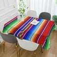 thumbnail image 4 of Coolnut Mexican Tablecloth Mexican Serape Blanket for Mexican Party Wedding Cinco De Mayo Fiesta Decorations Outdoor Picnics Dining Table Cover, Large Square Table Cloth 60x120In, 4 of 7