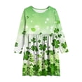 thumbnail image 6 of Atogsazn Kids Girls St. Patrick's Day Dress Childrens Casual Long Sleeve Ruffle Dresses A Lined Dress Outfit Beige 9-10 Years Fashion, 6 of 6