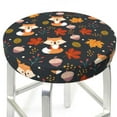 thumbnail image 3 of Bingfone Autumn Fox Padded Round Bar Stool Cover Cushion with Elastic Fabric Round Chair Seat - Autumn Fox, 3 of 7