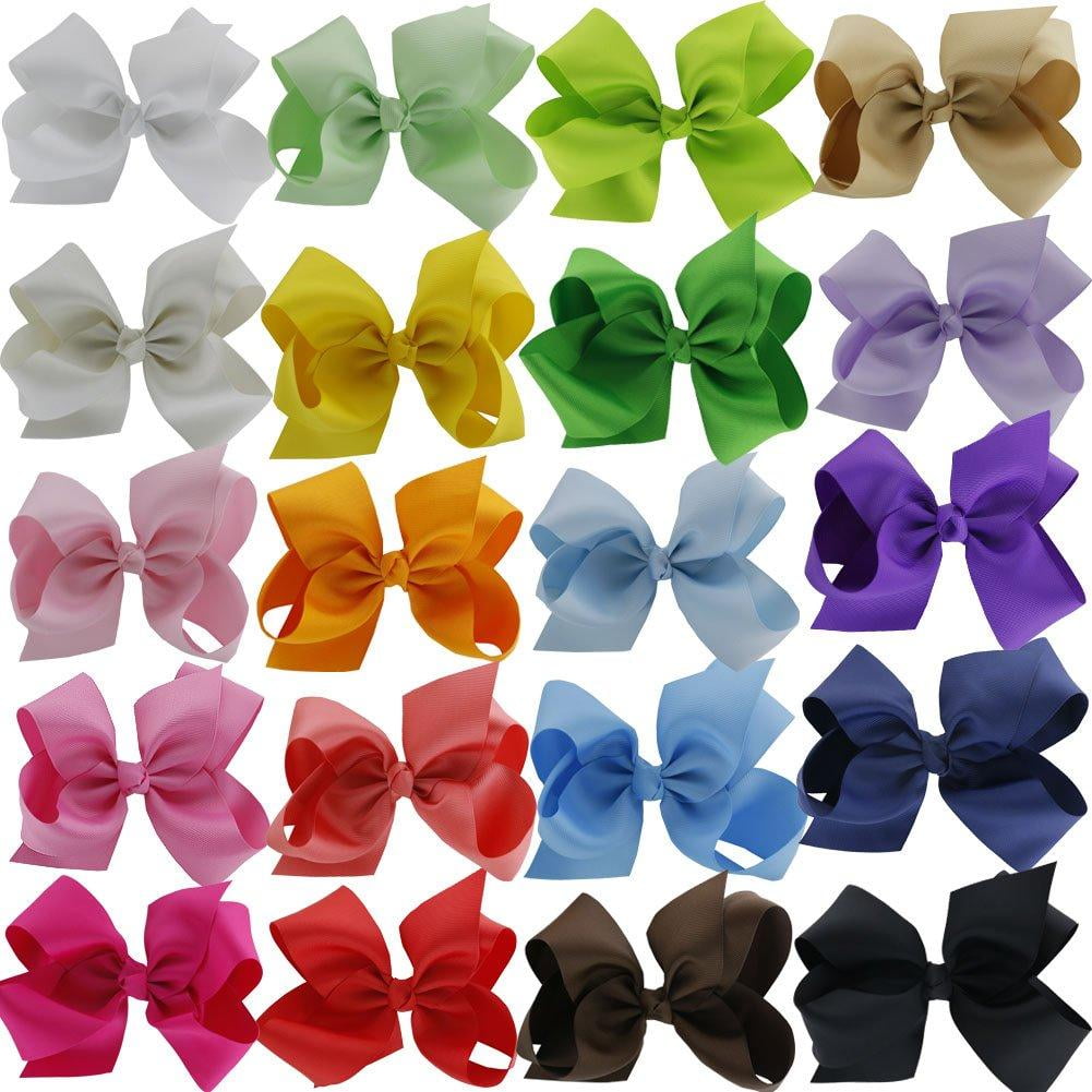 Download Qinghan 6 Inch Hair Bows For Girls Grosgrain Ribbon Large Boutique Bow Alligator Clips Teens Kids Pack Of 20 6 Inches Bows Walmart Com Walmart Com