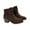 Brown Buckle Ankle Boots, variant on hopeusnice Women's Buckle Ankle Boots Suede Block Heel Zipper Booties Comfortable Fashionable Dress Shoes Black 36