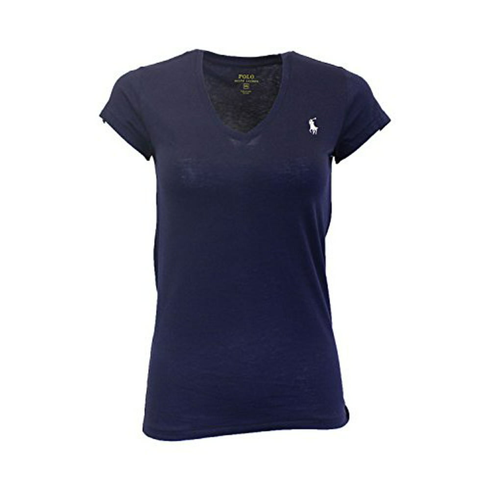 Ralph Lauren - Ralph Lauren Sport Womens V-neck T-shirt (Medium, Navy ...
