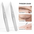 thumbnail image 4 of Pointed Tweezers for women Facial hair, Precision Tweezers for Eyebrows, Chin Hair，Ingrown Hair, Splinters, Glass Removal（Silver）, 4 of 13