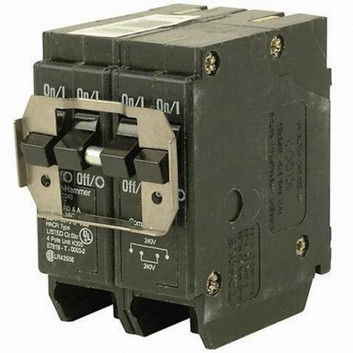 Eaton BR420 Plug-On Mount Type BR Circuit Breaker 4-Pole 20 Amp 120 240 Volt AC by Cutler Hammer