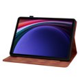 thumbnail image 3 of Case for Samsung Galaxy Tab S9/S8/S7, Flower Pattern PU Leather Multi-Angle Viewing Stand Shockproof Flip Case with Card Slot, Magnetic Clasp, Pencil Slot, for Galaxy Tab S9/S8/S7, Brown, 3 of 11