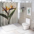 thumbnail image 7 of Orinice Bathroom Shower Curtain Spring Bird Paradise Flowers Bouquet Close Hawaiian Isolated On Flora White Foliage Nature Objects Decorative Bath Curtain Water Proof with Hooks  36x72, 7 of 7