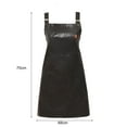 thumbnail image 6 of Mightlink Barber Apron Pockets Design Waterproof Adjustable Strap Anti Stain Faux Leather Kitchen Chef Apron for Kitchen Salon Hairstylist, 6 of 7