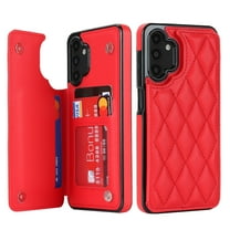 Mantto for Samsung Galaxy A13 5G Back Wallet Case, Card Slots Holder RFID Blocking Luxury PU Leather Shockproof Cover, Double Magnetic Buttons Kickstand Case,Red