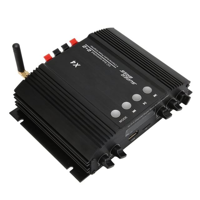 Amplificador de potencia del receptor, amplificador Bluetooth Amplificador de cine en casa HiFi de 4 canales Amplificador Bluetooth de alta fidelidad elaborado con cuidado