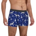 thumbnail image 5 of Men's Boxer Briefs, winter moose deer snowflakes blue Soft Comfy Mens Underwear Boxer Briefs Breathable With Widen Waist, 5 of 7