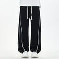 thumbnail image 4 of Baggy Sweatpants Men Sevevn Mens Baggy Sweatpants Wide Leg Track Pants Fall Stretch Casual Pants Streetwear, 4 of 9
