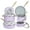 Light purple, variant on Chef Power Ceramic Cookware Sets, 10Pcs Pots and Pans Set Non Stick, Cookware Set with Stainless Steel Handle, Dishwasher & Oven Safe, Light purple with Granite Grey Handle