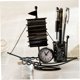 thumbnail image 5 of ADDHAT Sailboat Desktop Ornament De Metal Negro Para Y Organizador De Oficina, 5 of 8
