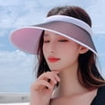 thumbnail image 3 of Shenmeida Sun Visor Hats Summer Wide Brim Color Changing Beach Large Brim Cap Golf Hat for Women, 3 of 7