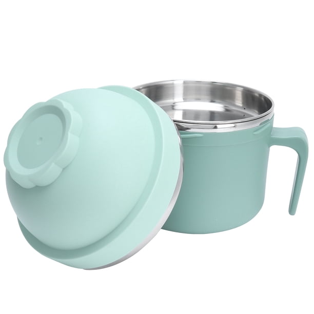 Tazón De Sopa Térmica, Diseño De Puerto En Espiral Preservación Del Calor Fiambrera Portátil Tanque Interno De Acero Inoxidable Con Asa Para La Escuela Oficina Al Aire Libre ANGGREK Cuenco de fideos