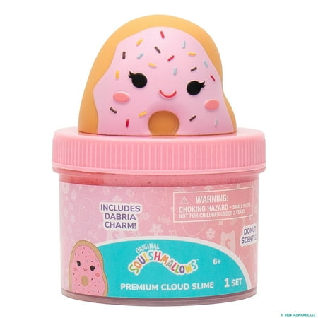 Original Squishmallows Dabria The Donut Premium Cloud Slime, Donut-Scented