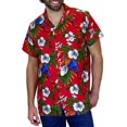 thumbnail image 1 of Chemise Hawaïenne Funky, Cerise Perroquet, Rouge, 4XL, 1 of 4