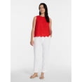 thumbnail image 3 of Time and Tru Women’s and Women’s Plus Eyelet Embroidered Top, Sizes XS-4X, 3 of 6