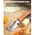 thumbnail image 2 of Zero Snag Wooden Peeler, Zero Snag Wooden Kitchen Tool, Multi-Functional Vegetable Peeler for Kitchen, 2-in-1 Stainless Steel KitchenTool, for Fruit Potato (1pcs), 2 of 7