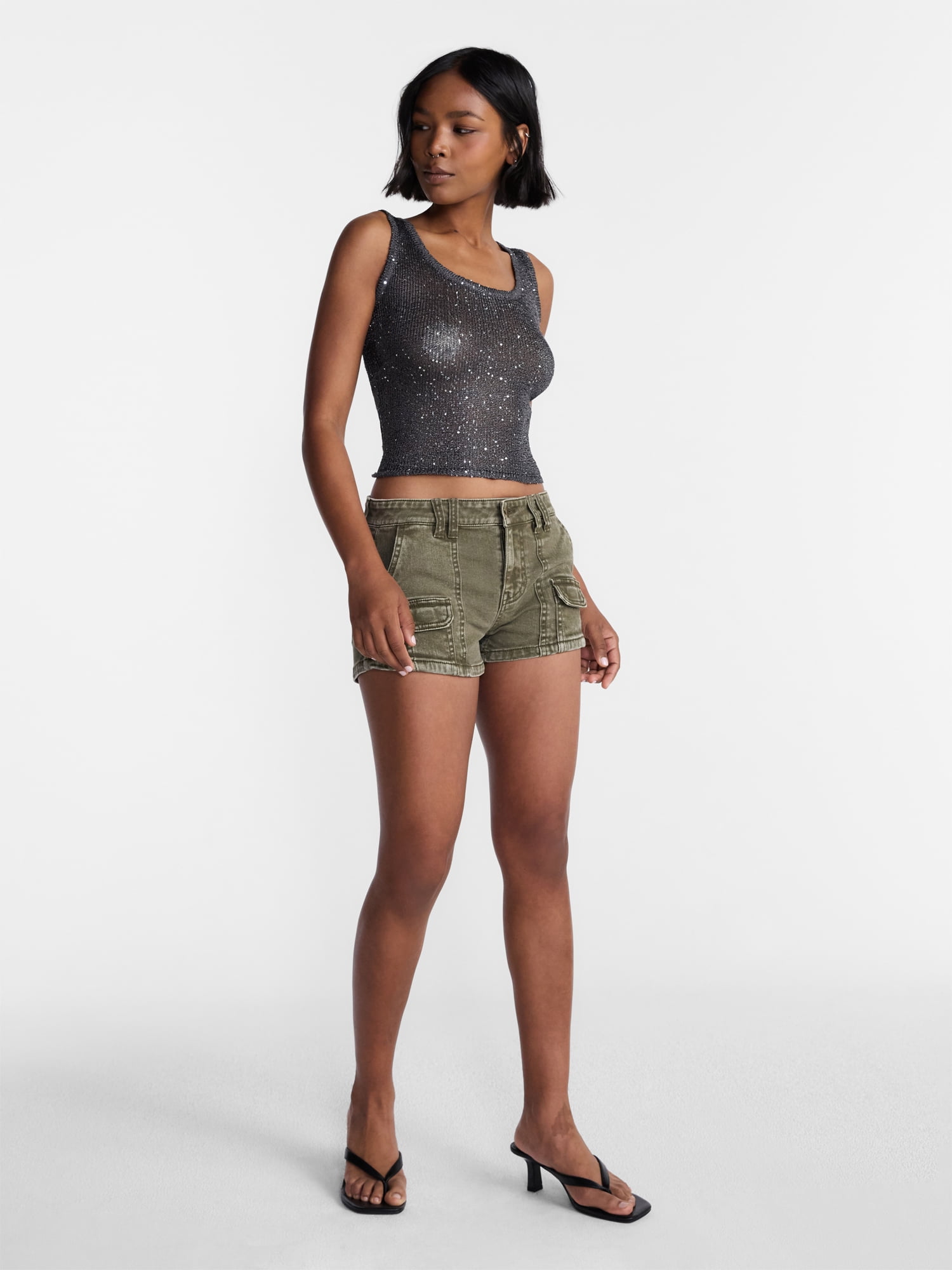No Boundaries Cargo Seamed Short, Women's