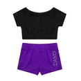 thumbnail image 3 of Alvivi Kids Girls Two-Piece Ballet Dance Gymnastics Leotard Sports Outfits Tank Top with Shorts Set Purple 5-6, 3 of 7