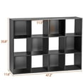 thumbnail image 4 of HomGarden 12 Cube Storage Organizer Wood Bookshelf Cube Bookcase for Adult Home Office, Black, 4 of 8