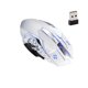 thumbnail image 1 of Ratón inalámbrico para juegos de 2,4 GHz, 800-1600-2400 DPI, ratón ajustable para ordenador, ratón USB con efecto de luz RGB, 6 botones con Juegos de teclado y mouse para computadora Blanco, 1 of 6