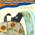 thumbnail image 5 of Sunflower and Seed White Pattern 17" Waterproof Oxford School Backpacks for Teens, S-Shape Padded Straps, for School, Travel, Hiking, Camping, 5 of 5