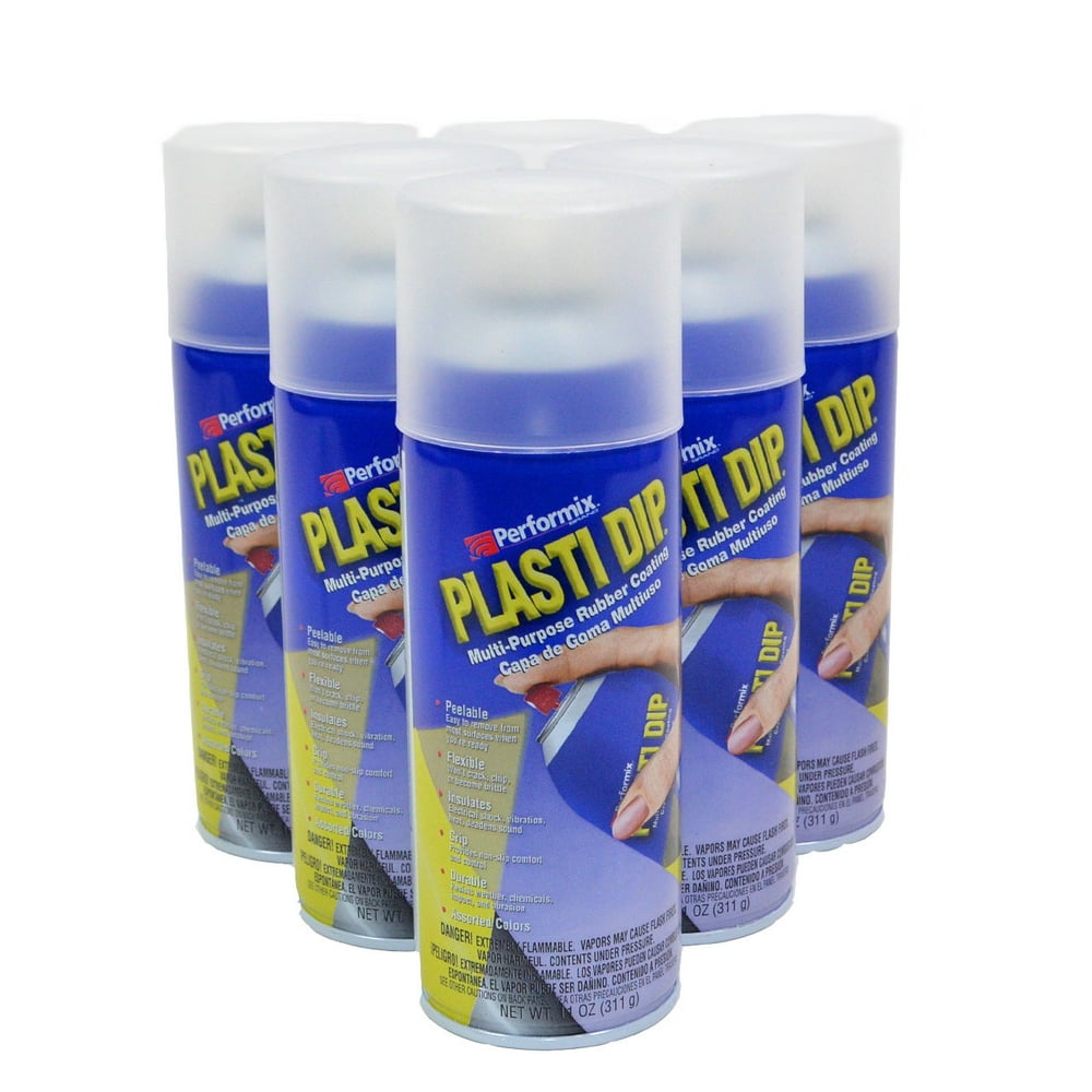 Plasti Dip Spray, 11oz, Standard Colors, Case of 6, Clear